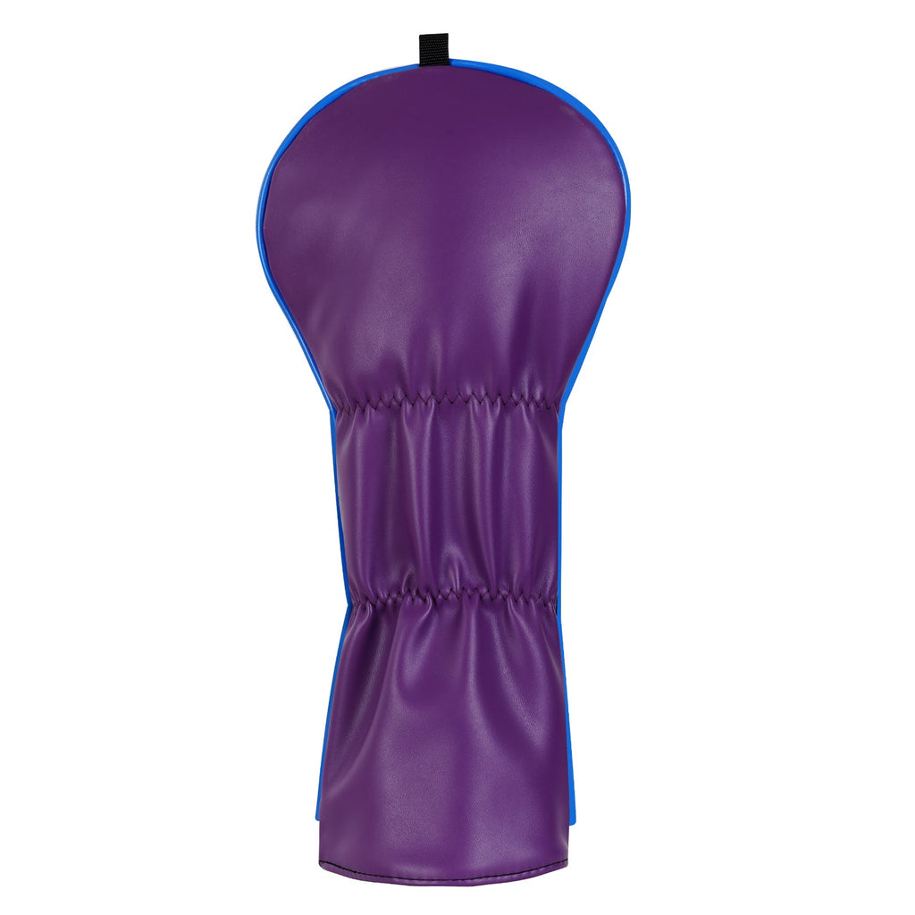 Purple PU Blue Rabbit Embroidery Driver Fairway Hybrid Head Cover
