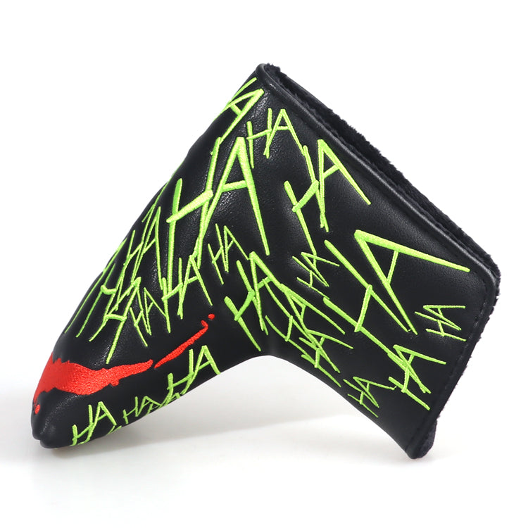 Black Green Smiley Magnet Blade Putter Cover