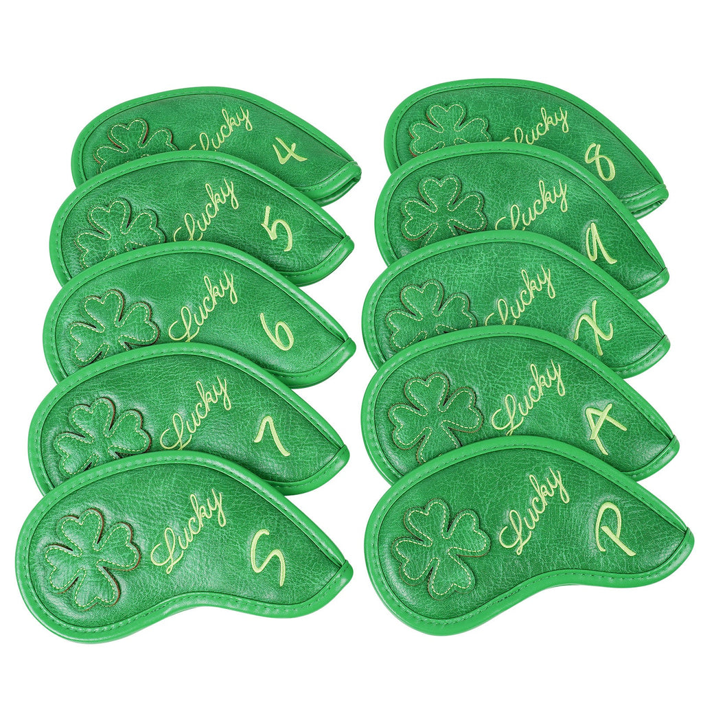 Green Luck Four-Leaf Clover Golf Headcover Sets