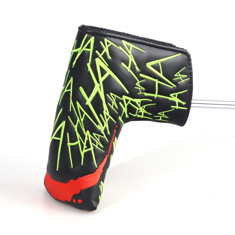 Black Green Smiley Magnet Blade Putter Cover