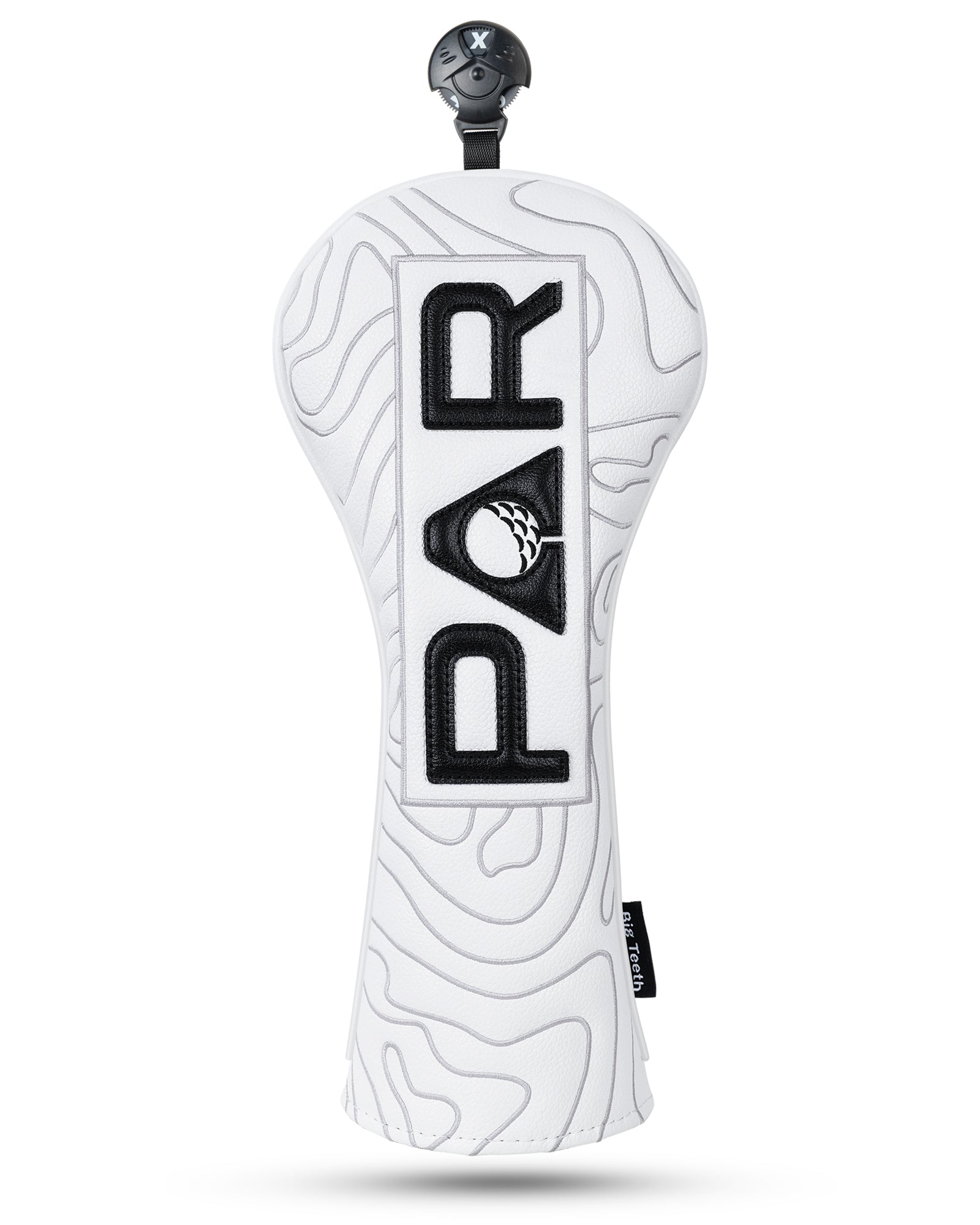 White Map Pattern PAR Patch Golf Headcover Set