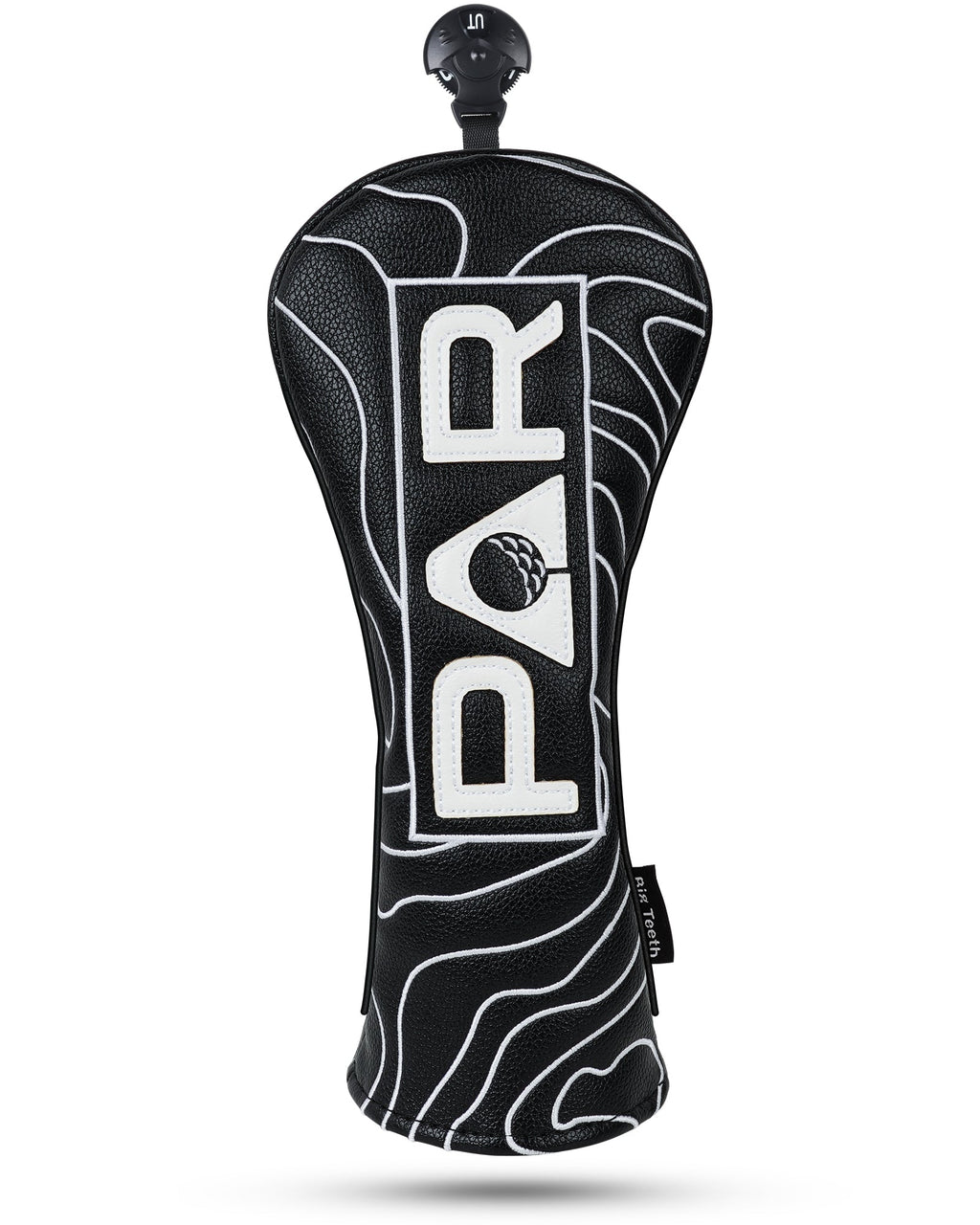 Black Map Pattern PAR Patch Golf Headcover Set