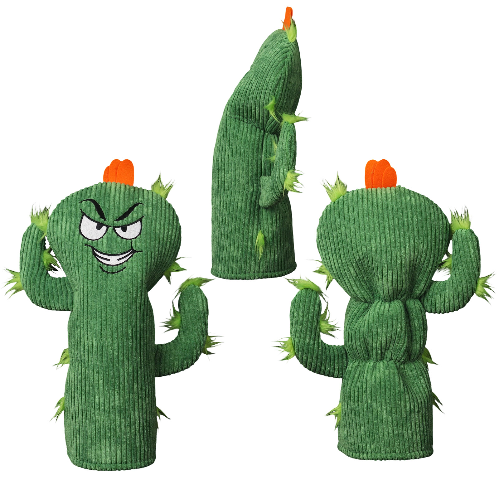 Corduroy Cactus Plush Animal Head Cover