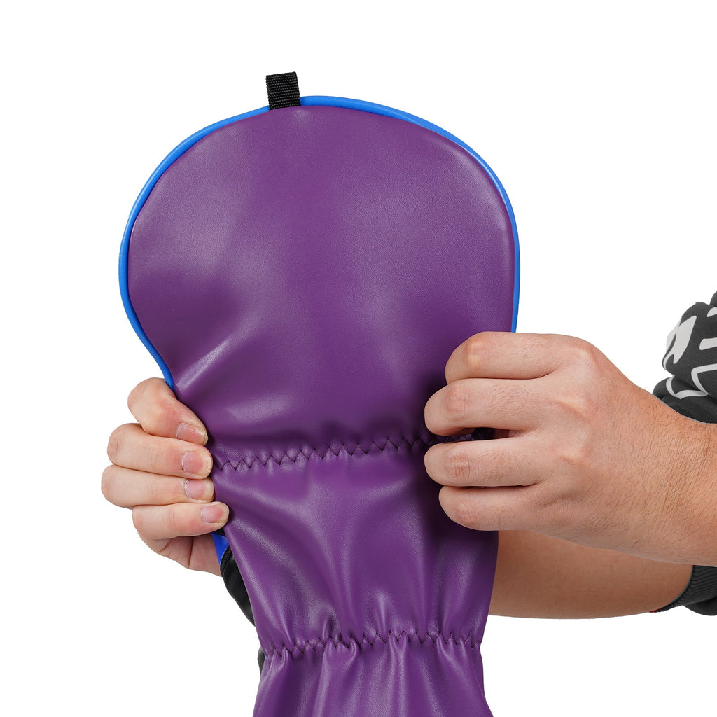 Purple PU Blue Rabbit Embroidery Driver Fairway Hybrid Head Cover