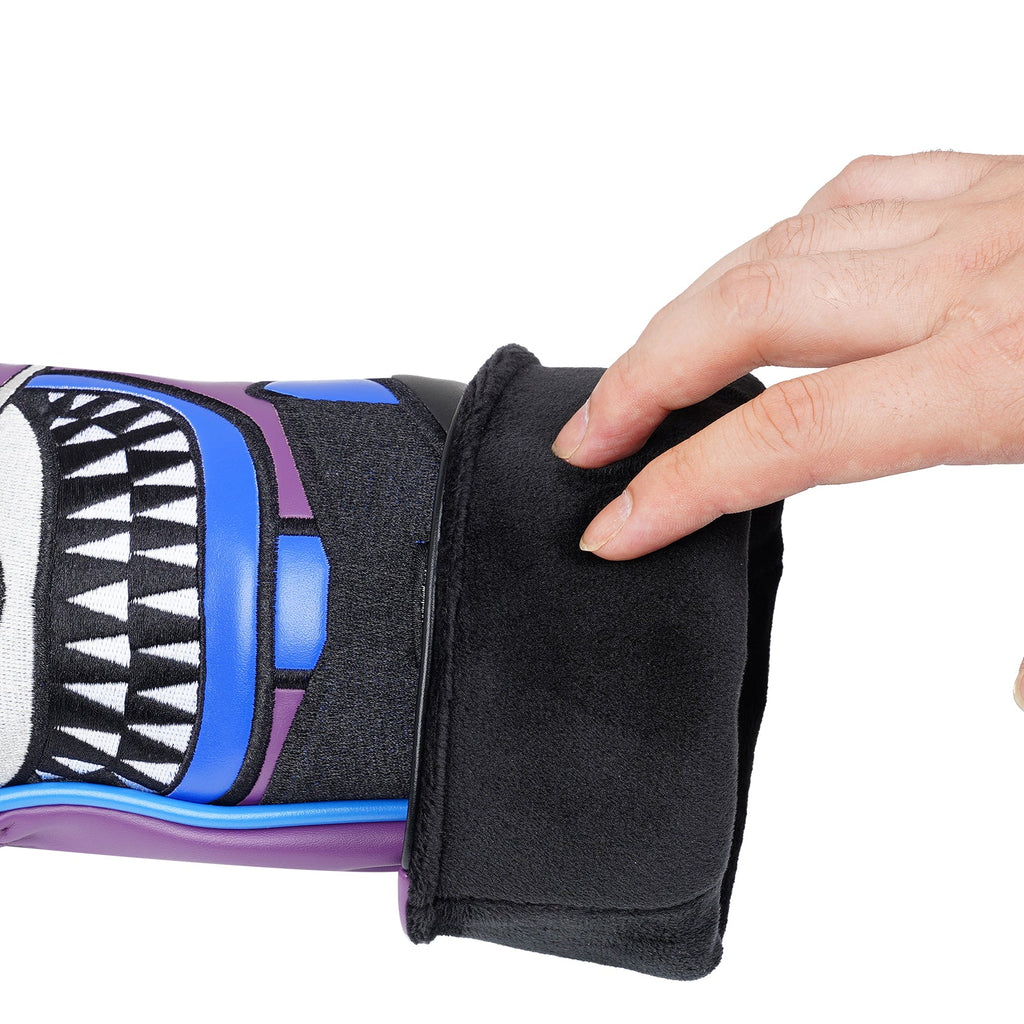 Purple PU Blue Rabbit Embroidery Driver Fairway Hybrid Head Cover