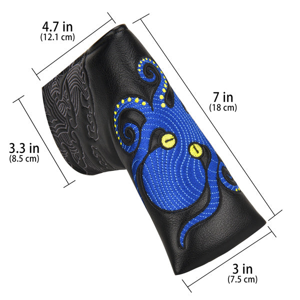 Octopus & Auspicious Cloud Putter Blade Head Cover-Craftsman Golf