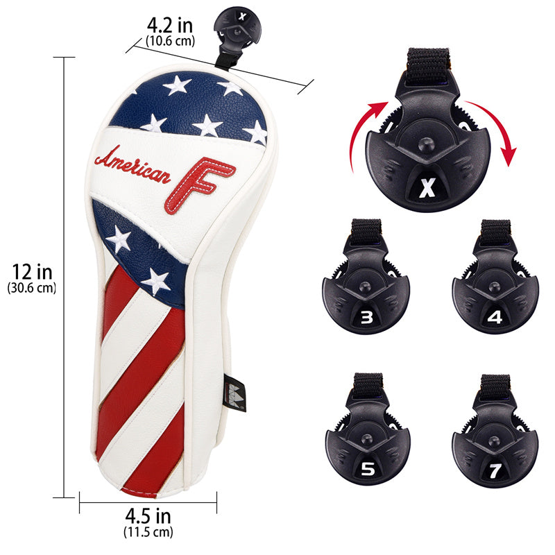 Stars and Stripes USA Golf Wood Head Cover-Craftsman Golf