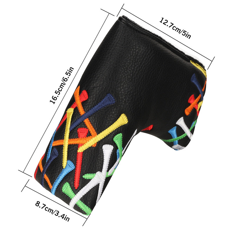 Colorful Golf Tees Golf Putter Blade Head Cover - Craftsman Golf