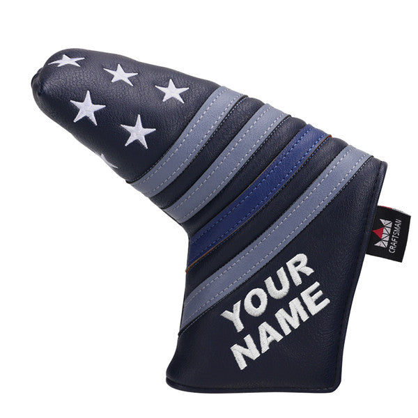 Custom Your Name Stars&Stripes Blade Putter Headcover -Craftsman Golf