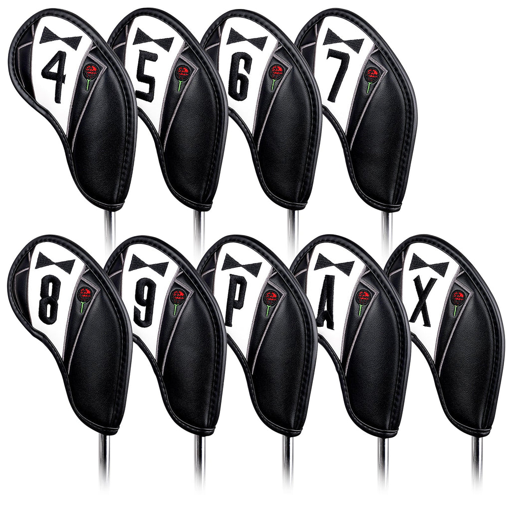 Black and White Stitching Suit Bow Tie Golf Head Cover Set