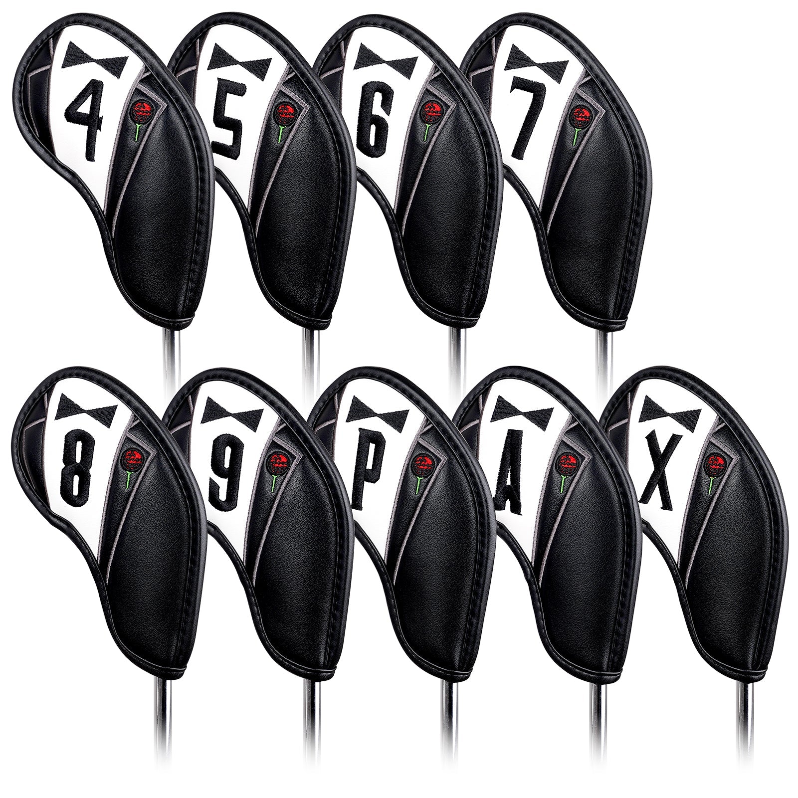 Black and White Stitching Suit Bow Tie Golf Head Cover Set