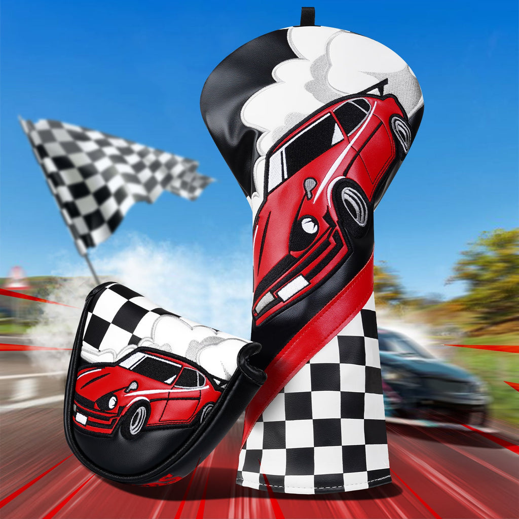 Black Red Super Running Patch Wooden Head Cover