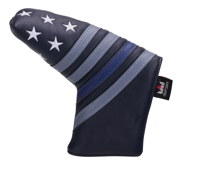 Custom Stars Stripes Blade Putter Headcover With Your Name